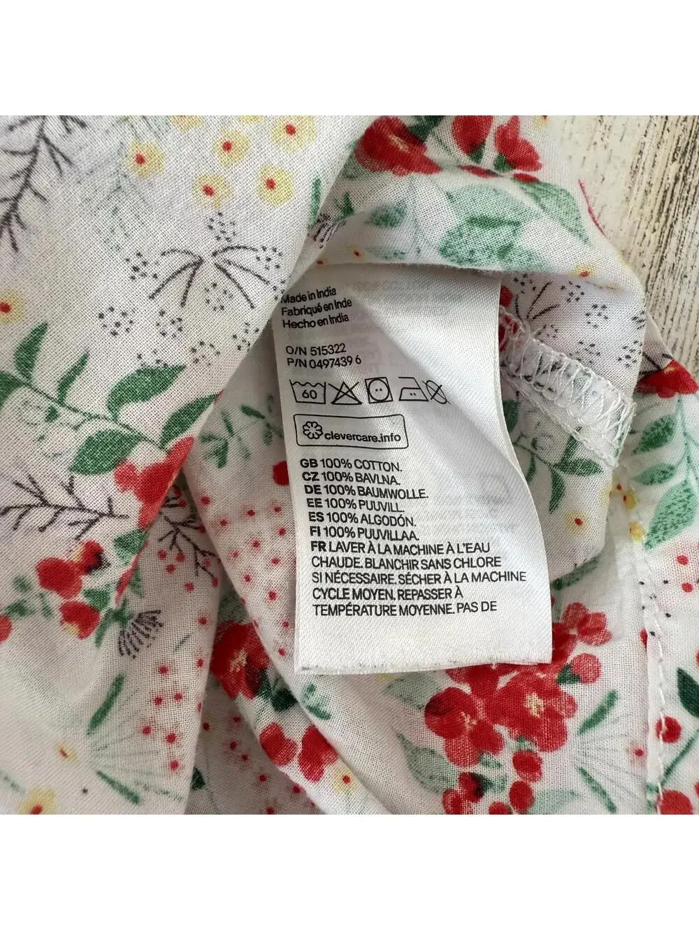 H&M Baby 9-12 Months Floral Lightweight Dress